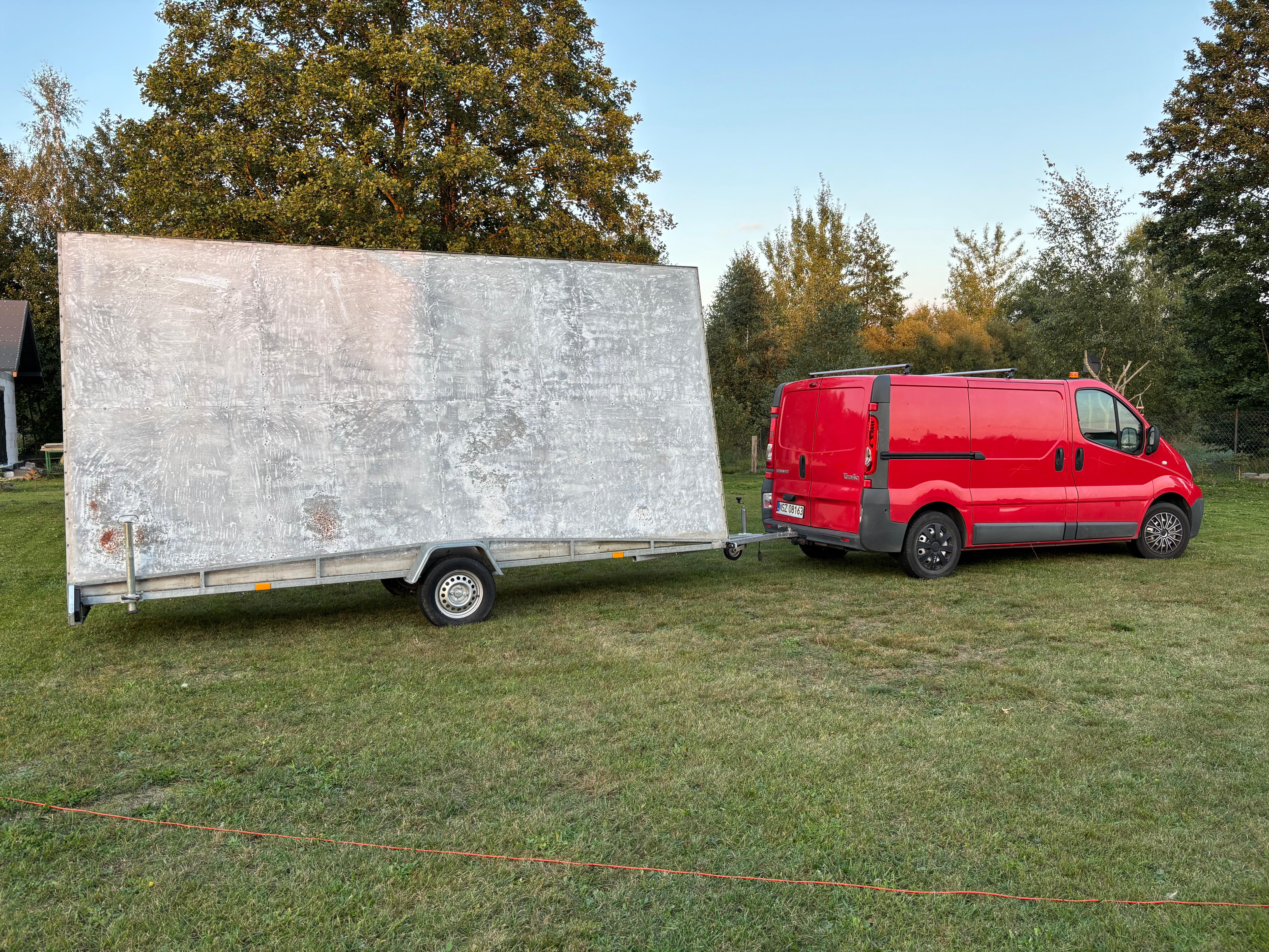 Wynajem Przyczepa reklamowa 5m x 2,5m Szczytno